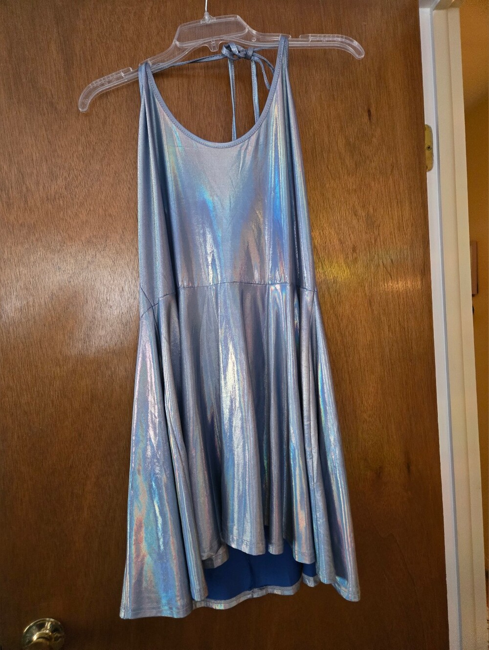 Shein Curve Holographic Halter Top Dress 2XL